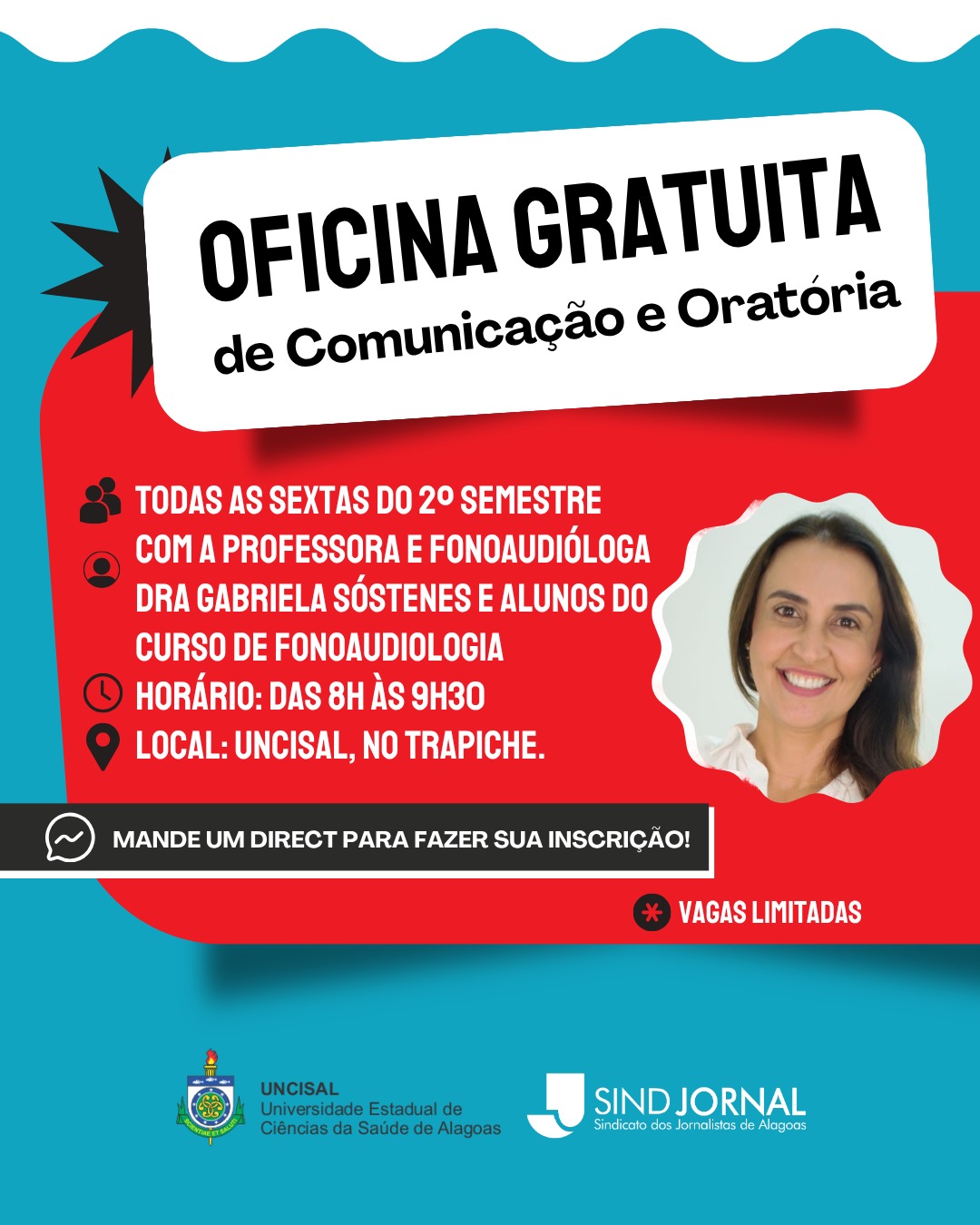 Oficina gratuita de Comunicação e Oratória está com inscrições abertas