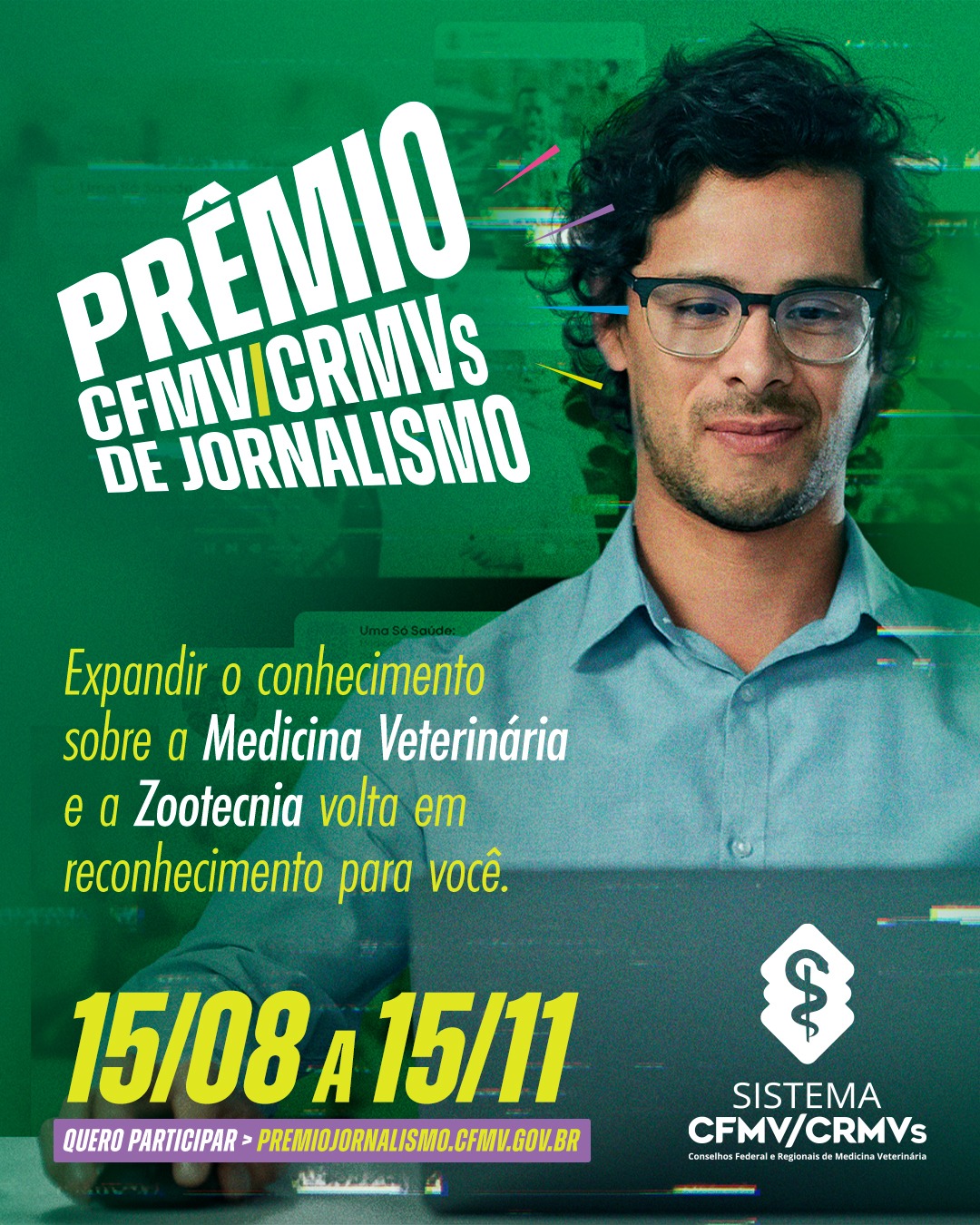 Estão abertas as inscrições para o Prêmio CFMV/CRMVs de Jornalismo