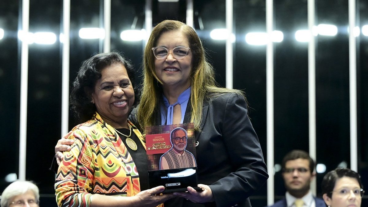 Jornalista Valdice Gomes recebe Comenda Senador Abdias Nascimento